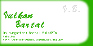 vulkan bartal business card